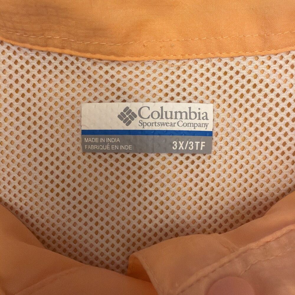Columbia PFG Omnishade Women’s 3X Short Sleeve Orange Shirt - Picture 4 of 15